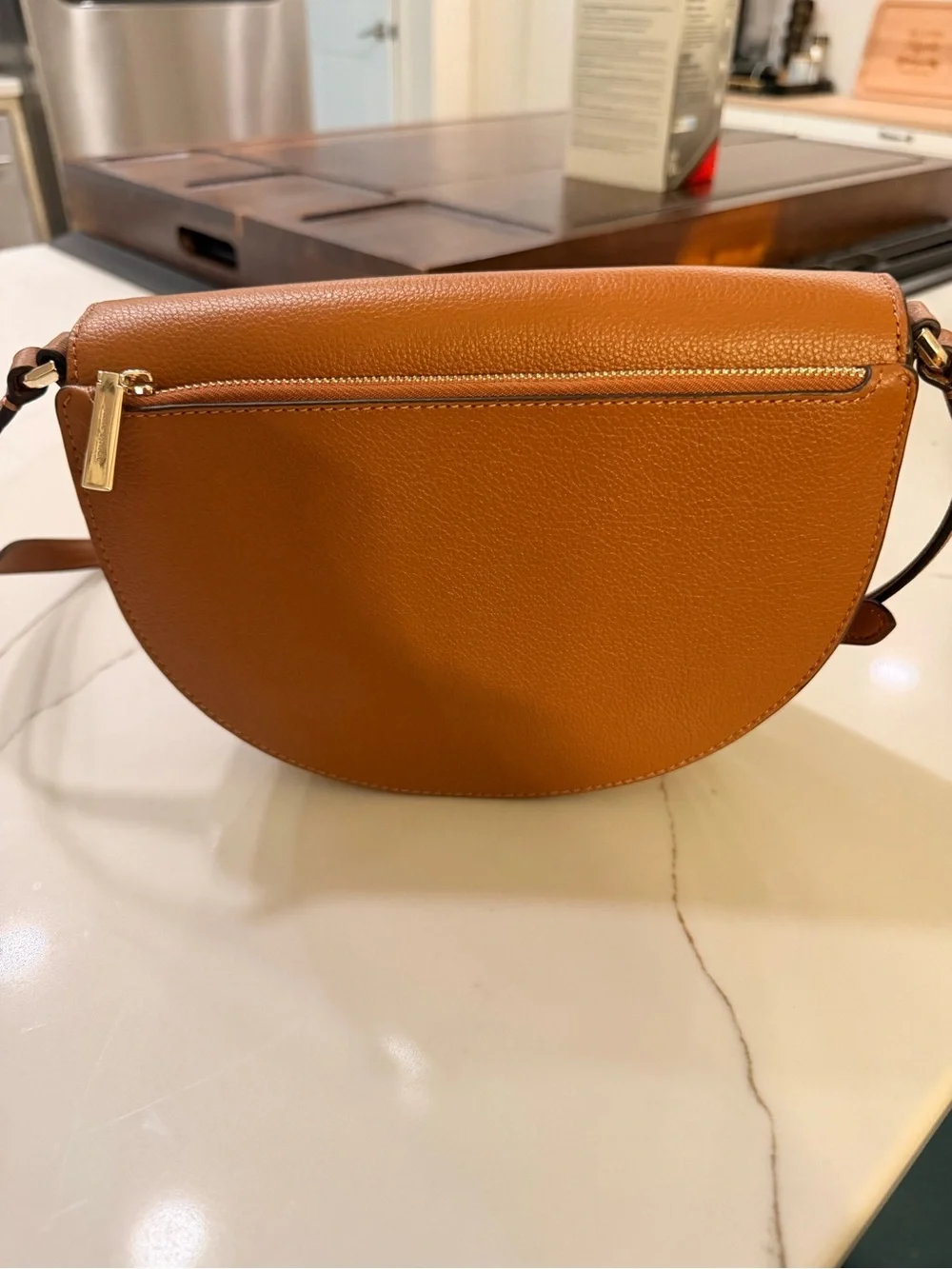NWOT kate spade Caramel Tan Pebbled Leather Crossbody Bag